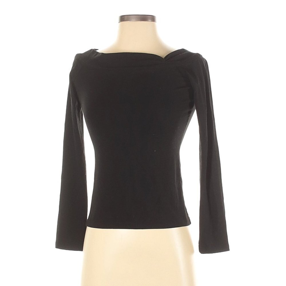 White House Black Market Black Long Sleeve Top